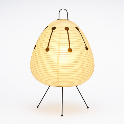 Japanese Rice Paper Tripod Table Lamp