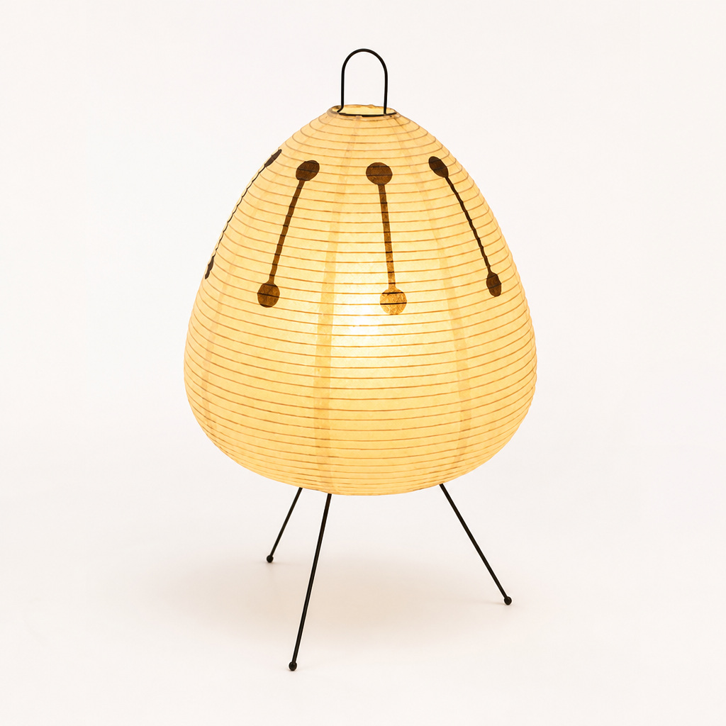 Japanese Rice Paper Tripod Table Lamp