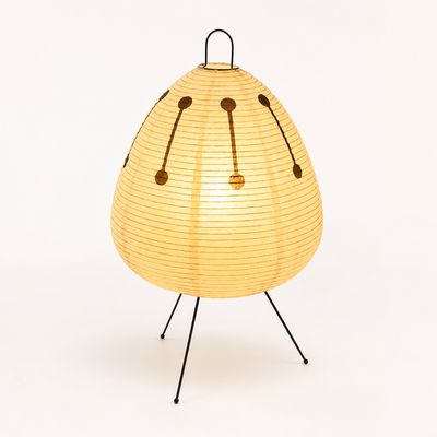 Japanese Rice Paper Tripod Table Lamp