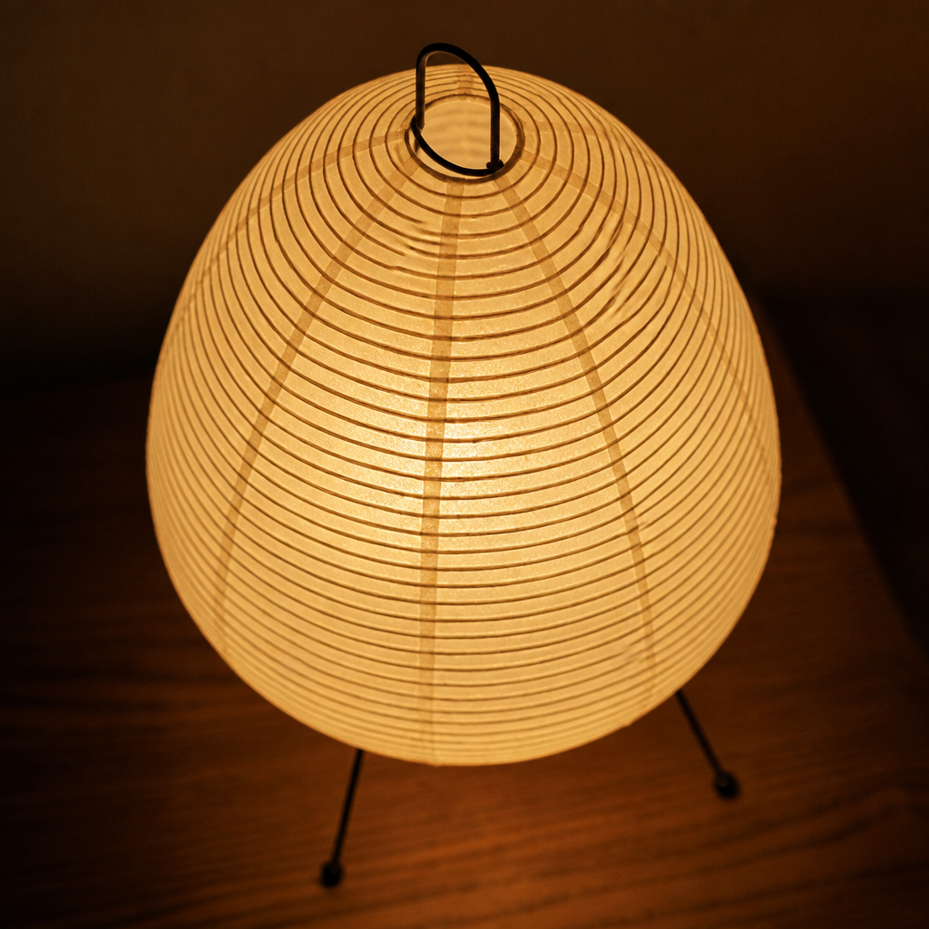 Japanese Rice Paper Tripod Table Lamp