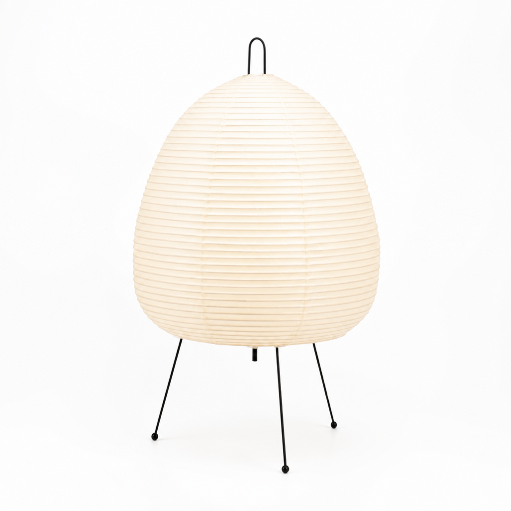 Japanese Rice Paper Tripod Table Lamp