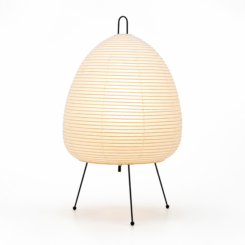 Japanese Rice Paper Tripod Table Lamp