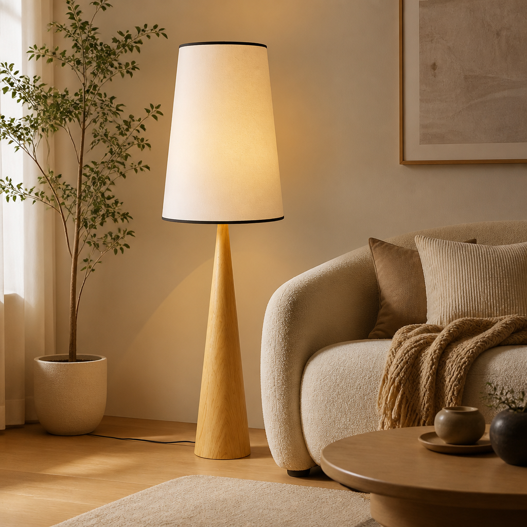 Japanese Solid Wood Floor Lamp