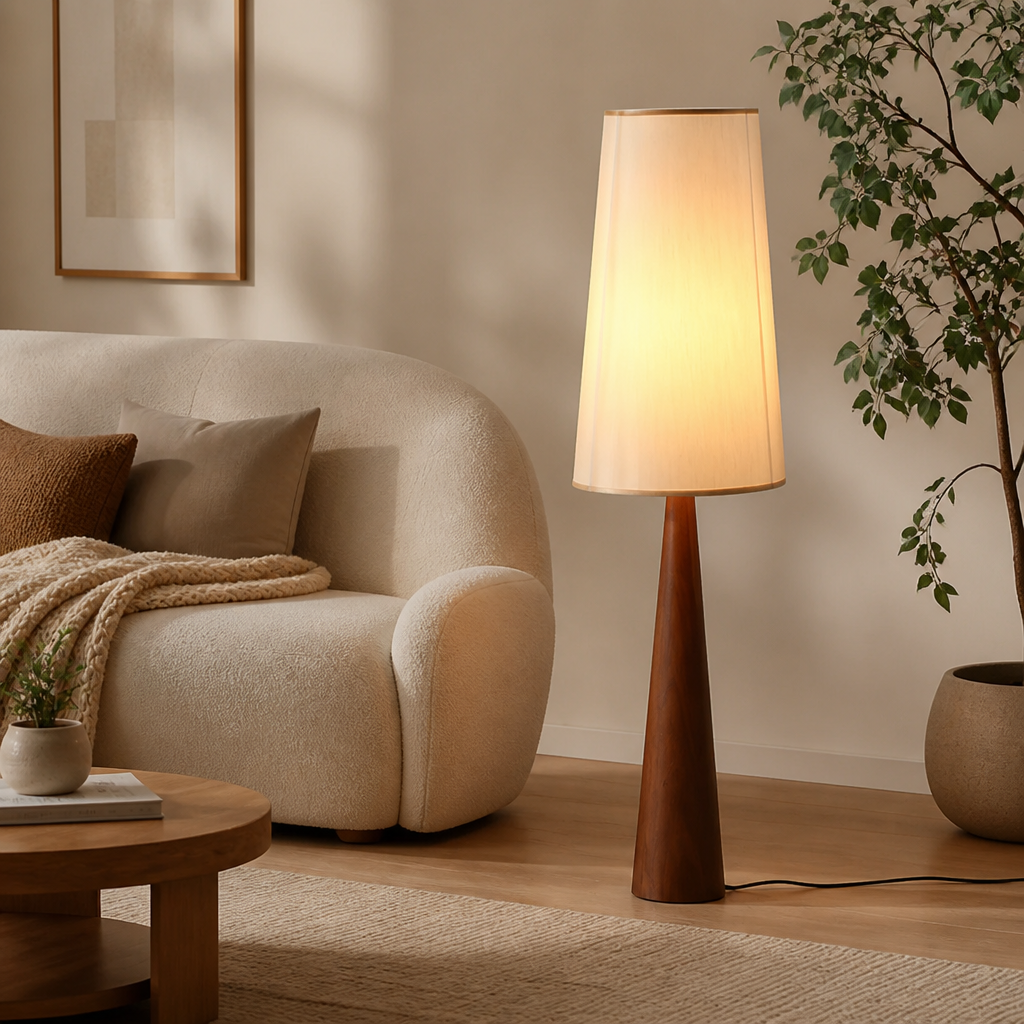 Japanese Solid Wood Floor Lamp