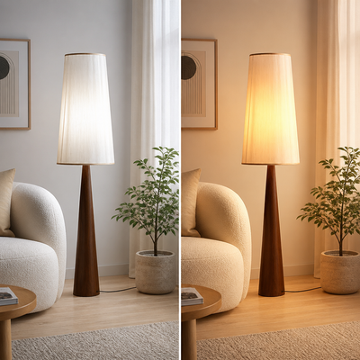 Japanese Solid Wood Floor Lamp