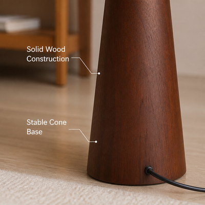 Japanese Solid Wood Floor Lamp