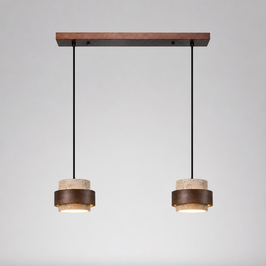 Japanese Stone LED Adjustable Bar Pendant Light