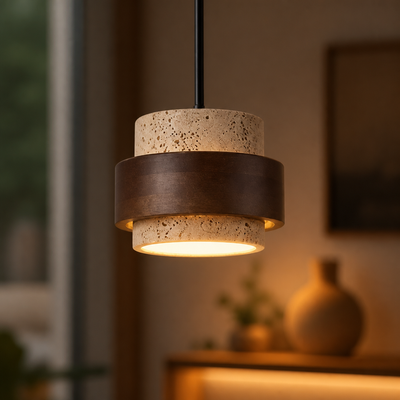 Japanese Stone LED Adjustable Bar Pendant Light
