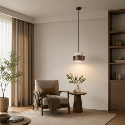 Japanese Stone LED Adjustable Bar Pendant Light