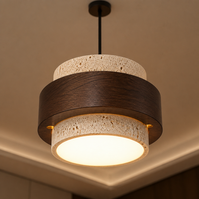 Japanese Stone LED Pendant Light
