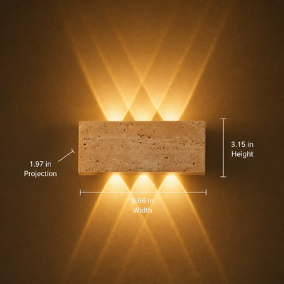 Japanese Stone LED Wall Sconce