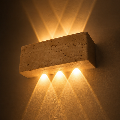 Japanese Stone LED Wall Sconce