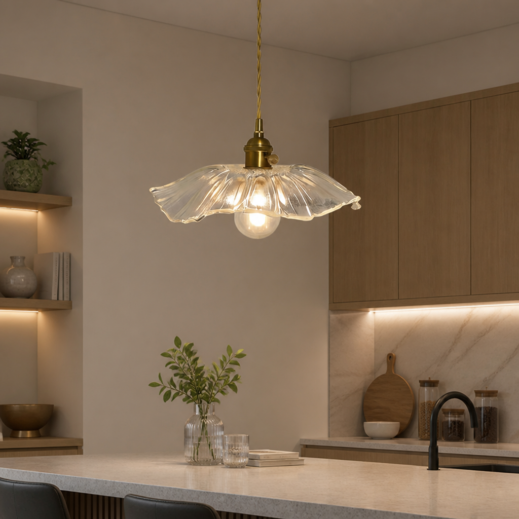 Japanese Transparent Lantern Pendant Light