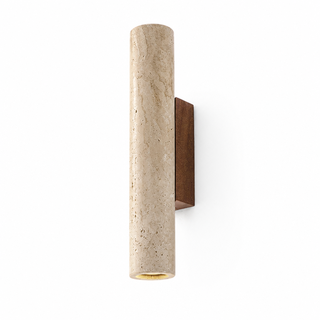 Japanese Travertine Marble LED Wall Sconce