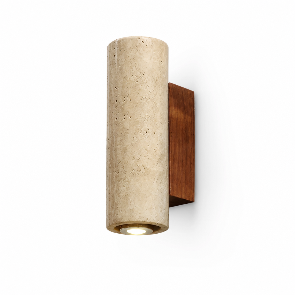 Japanese Travertine Marble LED Wall Sconce