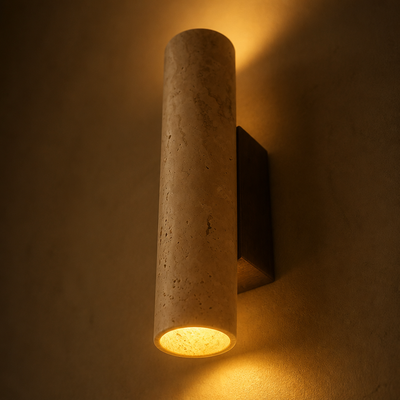 Japanese Travertine Marble LED Wall Sconce