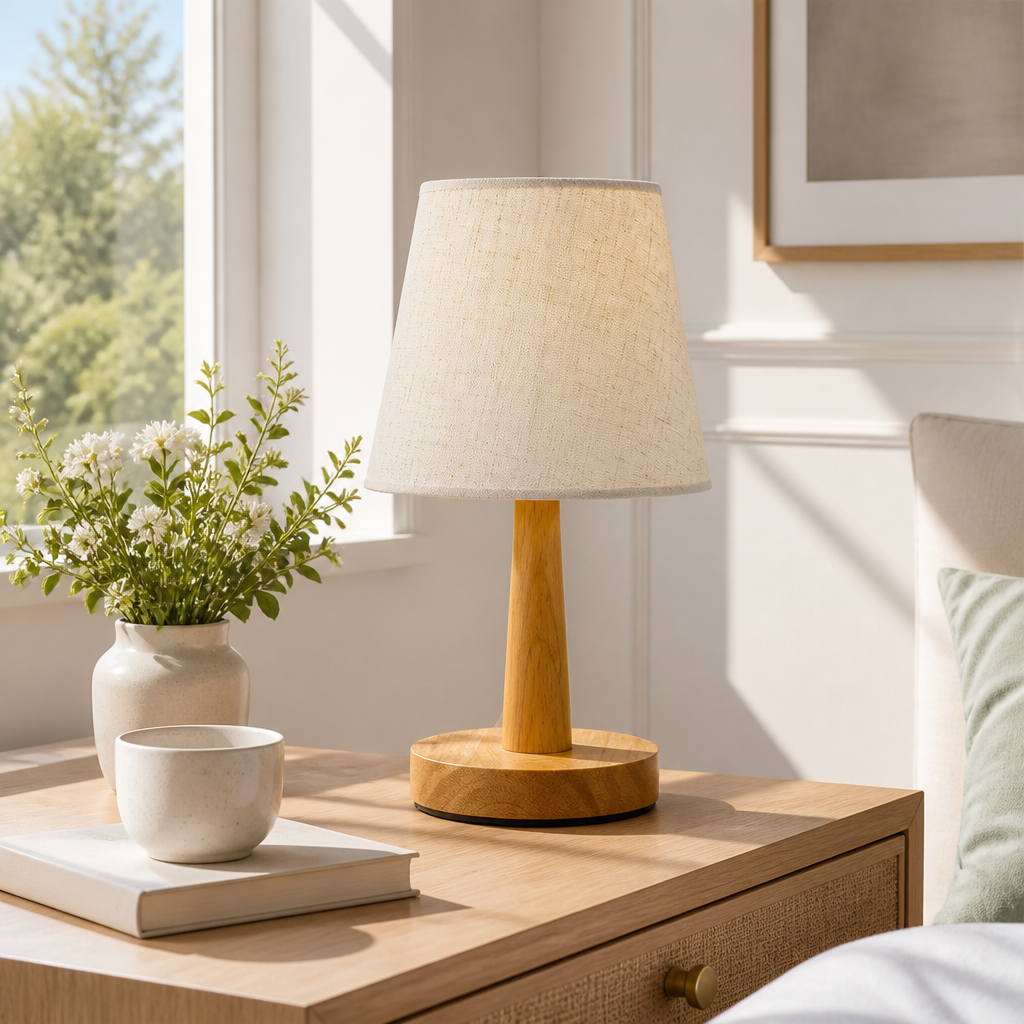 Japanese Wood LED Table Lamp