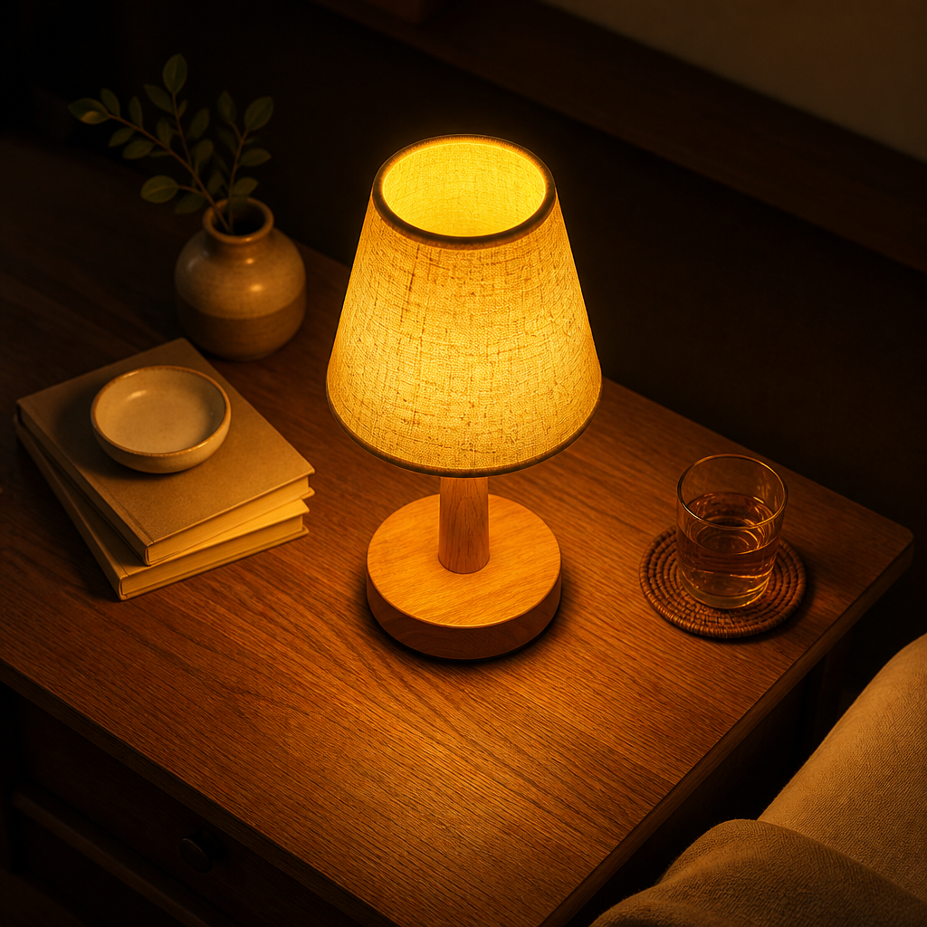 Japanese Wood LED Table Lamp