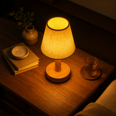 Japanese Wood LED Table Lamp