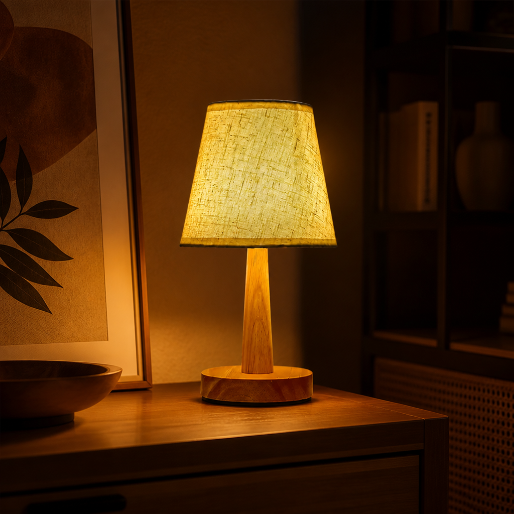 Japanese Wood LED Table Lamp