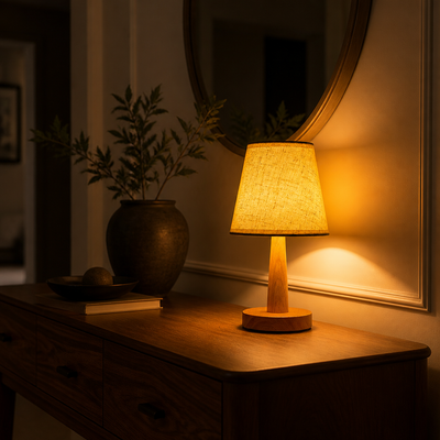 Japanese Wood LED Table Lamp