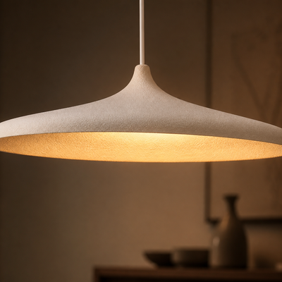 Japanese Wood Slat Pendant Light