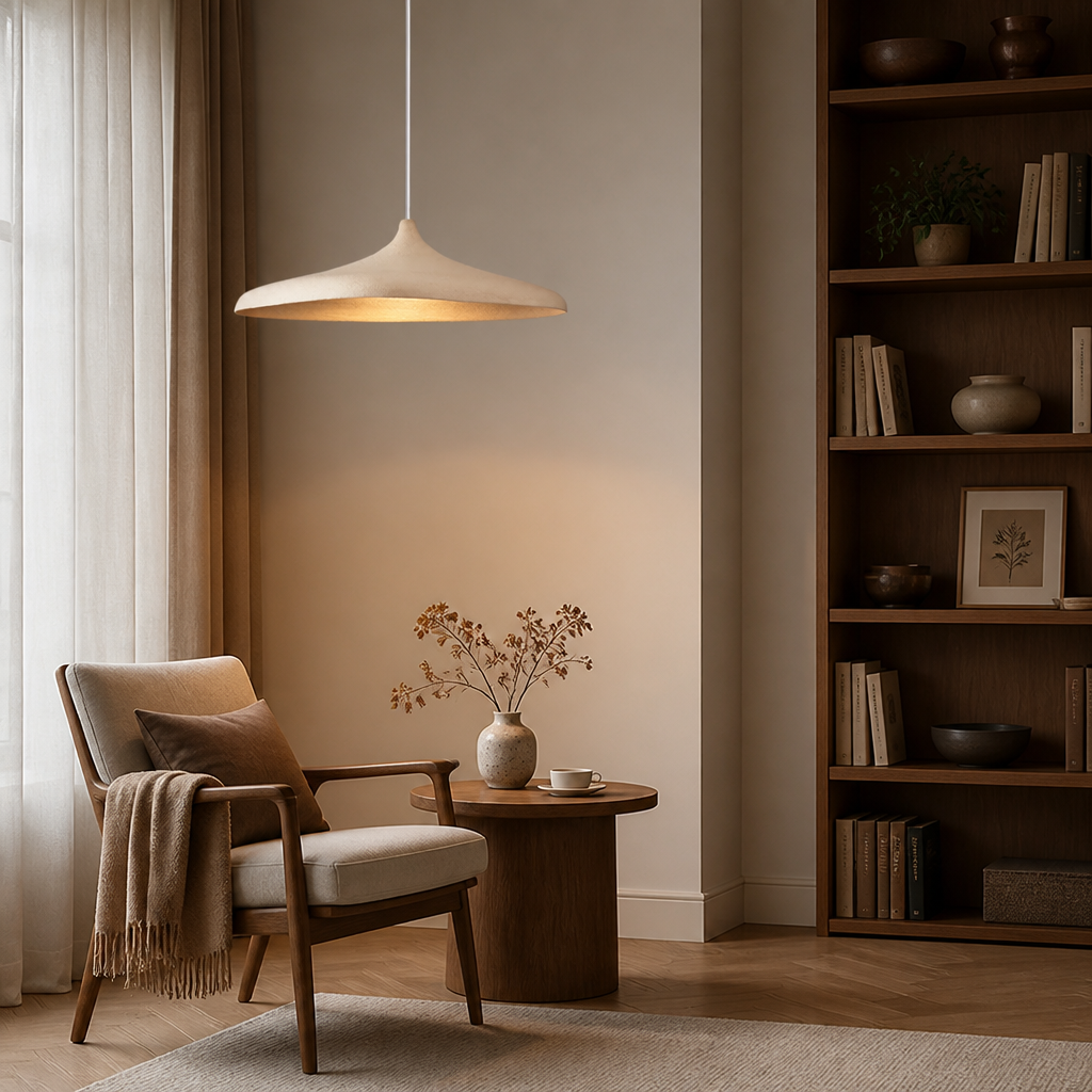 Japanese Wood Slat Pendant Light