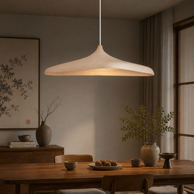 Japanese Wood Slat Pendant Light