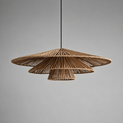 Japanese Woven Rattan Pendant Light