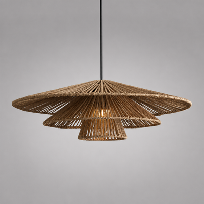 Japanese Woven Rattan Pendant Light