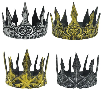 Kids Crown Embossed Metal & Rhinestones Adjustable 52 cm