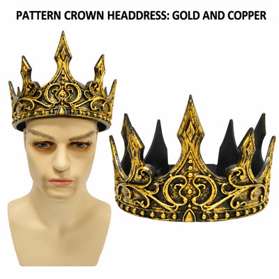 Kids Crown Embossed Metal & Rhinestones Adjustable 52 cm