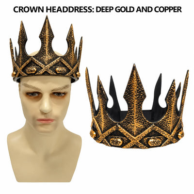 Kids Crown Embossed Metal & Rhinestones Adjustable 52 cm