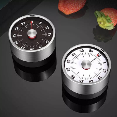 Kitchen Timer Mechanical Stainless Steel & Magnetic Back