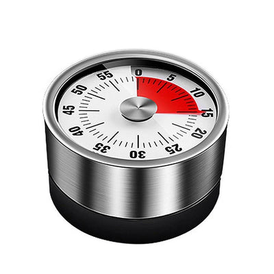 Kitchen Timer Mechanical Stainless Steel & Magnetic Back
