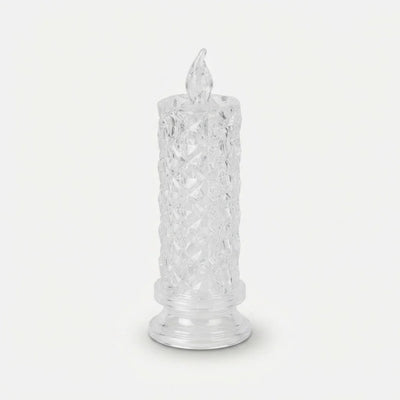 LED Candles Set of Four Faceted Crystal Battery Operated