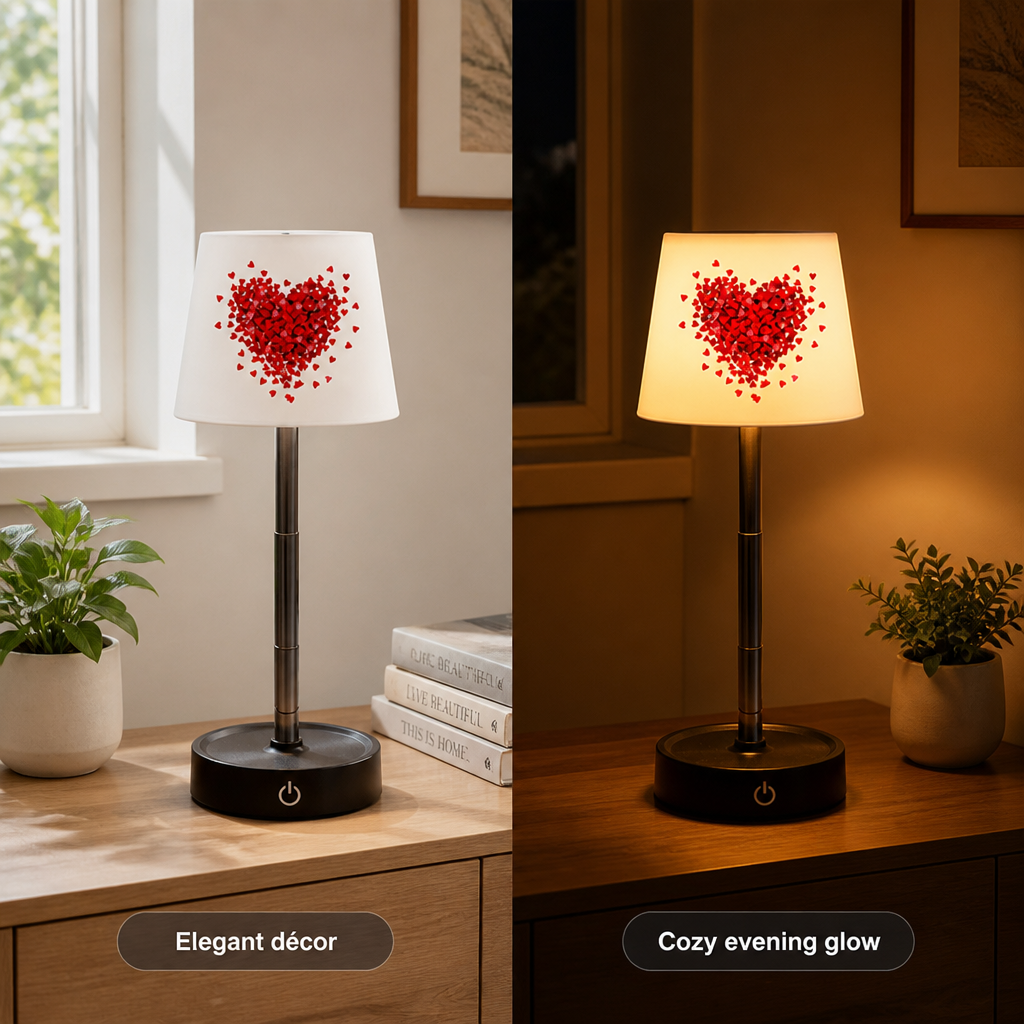 LED Heart Pattern Table Lamp