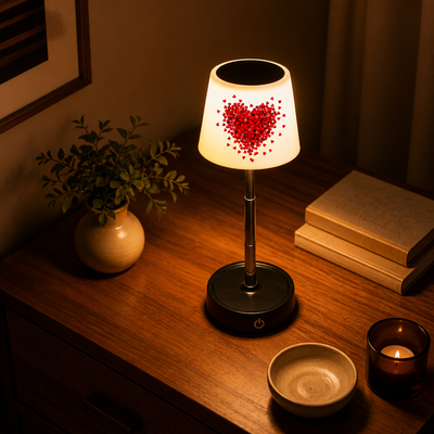 LED Heart Pattern Table Lamp