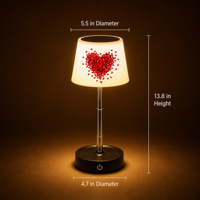 LED Heart Pattern Table Lamp