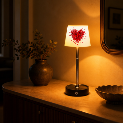LED Heart Pattern Table Lamp