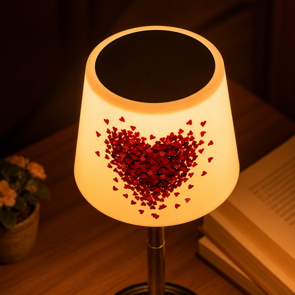LED Heart Pattern Table Lamp