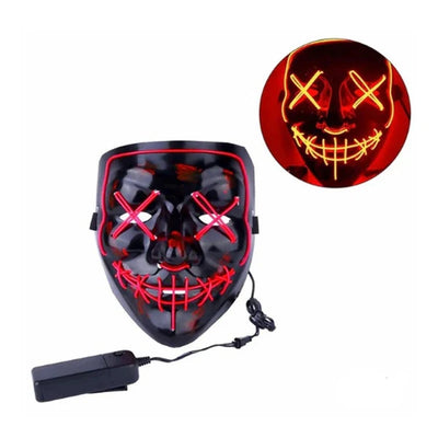LED Light Mask Full-Face Wired Remote 3 Lighting Modes
