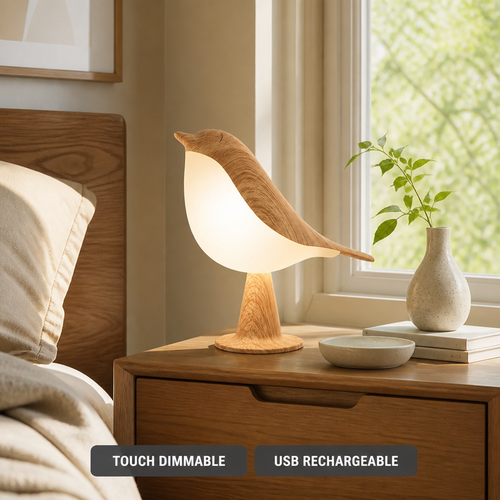 LED Magpie Bird Desk Lamp