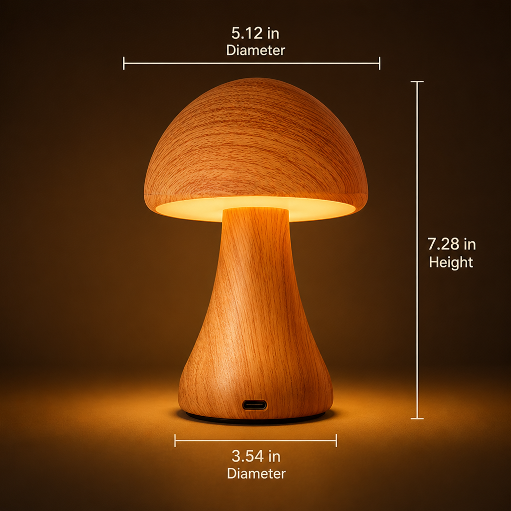 LED Mushroom Table Lamp