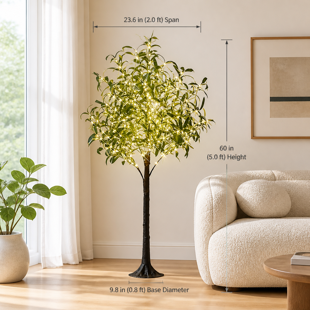 LED Olive Tree Floor Lamp