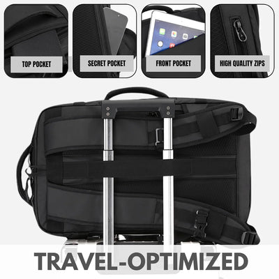 Laptop Backpack Waterproof 270-Degree Side Opening Ventilated Shoe Compartment