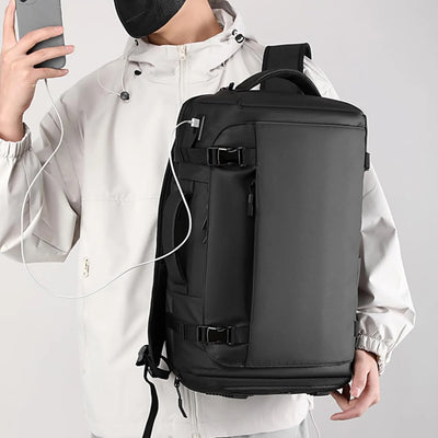Laptop Backpack Waterproof 270-Degree Side Opening Ventilated Shoe Compartment