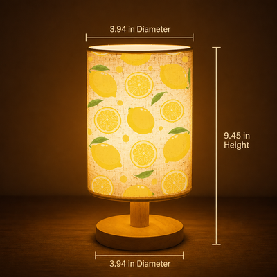 Lemon Print Fabric Table Lamp