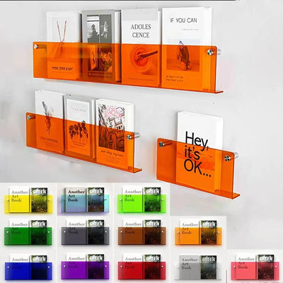 Magazine Holder Wall-Mounted Acrylic Space-Saving