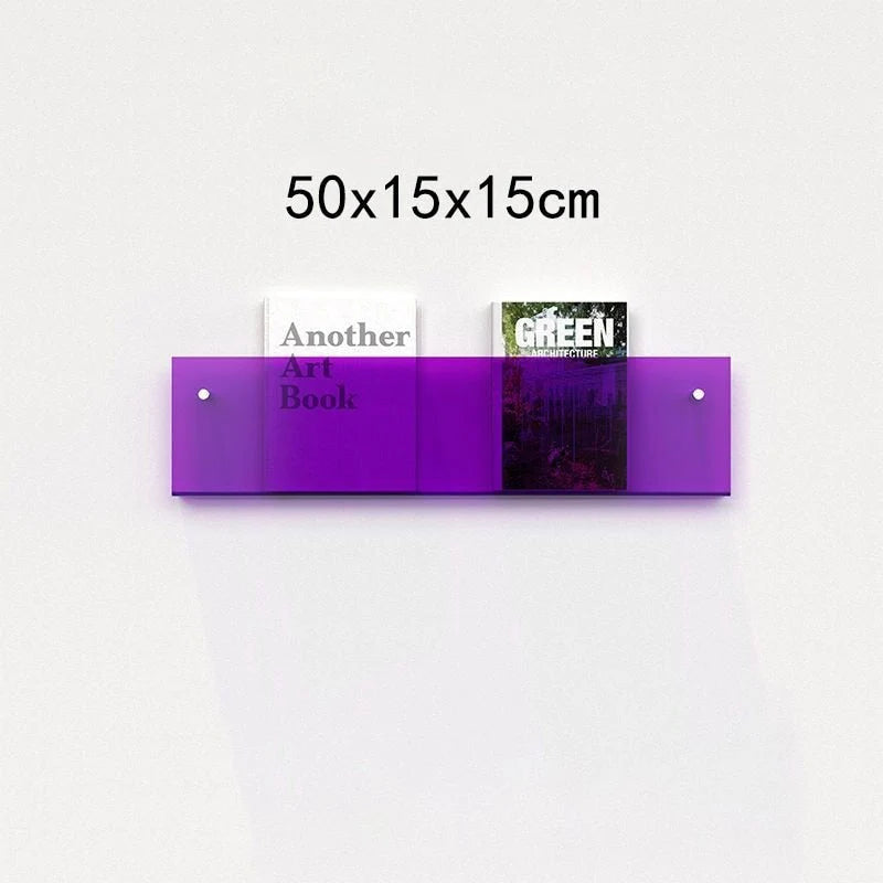 Magazine Holder Wall-Mounted Acrylic Space-Saving